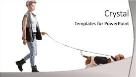  Presentation with basset hound - Presentation theme consisting of hardcore - full length profile shot background and a white colored foreground