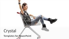  Presentation with punk - Cool new PPT layouts with hardcore - punk girl riding backdrop and a white colored foreground