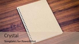  Presentation with white blank notebook silver - Slide deck enhanced with hardcover - blank notebook mock up background and a lemonade colored foreground