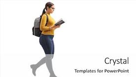  Presentation with teen - PPT layouts having hardcover - full length profile shot background and a white colored foreground