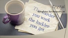  Presentation with inspirational - Amazing theme having luckier you get - inspiration backdrop and a lemonade colored foreground