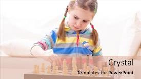  Presentation with cute sandwich - PPT theme enhanced with hardly concentrated when plating chess background and a coral colored foreground