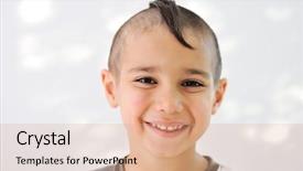  Presentation with hardrock - PPT layouts featuring hardrock - cute little boy with funny background and a  colored foreground