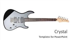  Presentation with hardrock - Presentation theme consisting of hardrock - electric guitar isolated on white background and a white colored foreground