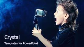  Presentation with hardrock - Presentation theme with hardrock - emotional little boy is singing background and a navy blue colored foreground