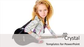  Presentation with old music - Cool new PPT theme with hardrock - emotional seven year old girl backdrop and a light gray colored foreground