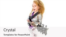  Presentation with old music - Amazing theme having hardrock - emotional seven year old girl backdrop and a white colored foreground
