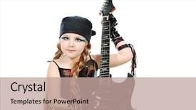  Presentation with hardrock - Colorful slide deck enhanced with hardrock - shot of a little girl backdrop and a  colored foreground