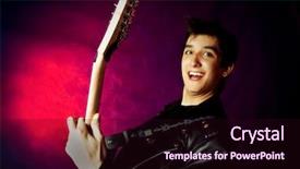  Presentation with hardrock - Colorful slides enhanced with hardrock - studio portrait of an excited backdrop and a wine colored foreground