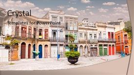  Presentation with hardship - Presentation design with hardship - largo de sao francisco da background and a coral colored foreground