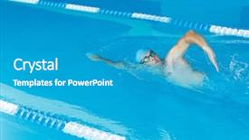  Presentation with adventure sports man - PPT layouts featuring hardship - photo of young sports man background and a teal colored foreground