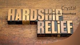  Presentation with hardship - Theme enhanced with hardship-relief-word-abstract background and a coral colored foreground