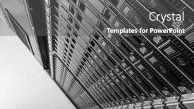  Presentation with hardware - Presentation having hardware-in-internet-data-center background and a gray colored foreground