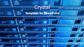  Presentation with data center - Theme consisting of hardware-in-internet-data-center and a ocean colored foreground