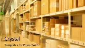  Presentation with blur - PPT layouts enhanced with hardware interior - abstract blur supermarket discount store background and a yellow colored foreground