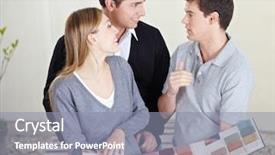  Presentation with carpet tiles design - PPT theme with hardware interior - couple looking at different carpet background and a  colored foreground