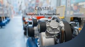  Presentation with hardware - PPT theme consisting of hardware store assortment air compressors background and a light blue colored foreground