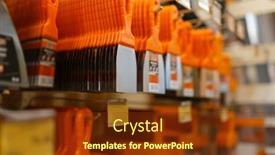  Presentation with hardware - Presentation theme enhanced with hardware store assortment shelf background and a tawny brown colored foreground