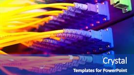  Presentation with servers - Presentation with hardwares in an internet data background and a royal blue colored foreground