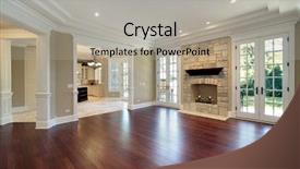  Presentation with living room - Cool new slides with hardwood floor - living room in new construction backdrop and a light gray colored foreground