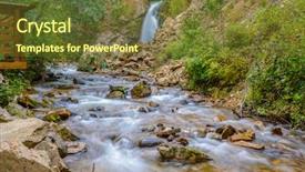  Presentation with waterfall - Colorful slides enhanced with hardy falls okanagan lake kelowna backdrop and a tawny brown colored foreground