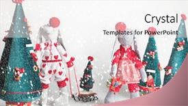  Presentation with christmas card - Presentation with hare dress up the tree christmas card background and a white colored foreground