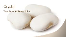  Presentation with beans - Colorful theme enhanced with kidney diet - haricot beans isolated on white backdrop and a white colored foreground