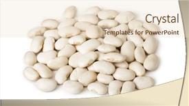  Presentation with coffee beans on a white - Beautiful PPT theme featuring haricot beans isolated on white background backdrop and a lemonade colored foreground
