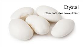  Presentation with beans - Colorful PPT theme enhanced with kidney diet - haricot beans isolated on white backdrop and a cream colored foreground