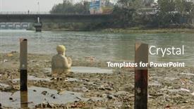  Presentation with harvest festival - Cool new theme with haridwar-india-january-14-ganga backdrop and a gray colored foreground