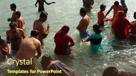  Presentation with makar - Cool new slides with haridwar-india-january-14-puja backdrop and a tawny brown colored foreground