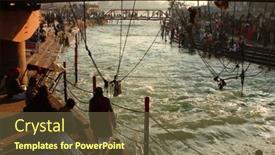  Presentation with makar - Presentation enhanced with haridwar-india-january-14-puja background and a tawny brown colored foreground