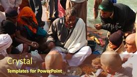  Presentation with makar - Audience pleasing slides consisting of haridwar-india-january-14-puja backdrop and a tawny brown colored foreground