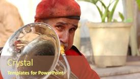  Presentation with harvest festival - Slide set with haridwar-india-january-14-street background and a tawny brown colored foreground