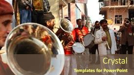  Presentation with harvest festival - Colorful presentation design enhanced with haridwar-india-january-14-street backdrop and a violet colored foreground