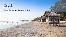  Presentation with puerto princesa - Cool new PPT theme with harimau - hartman beach in puerto princesa backdrop and a light blue colored foreground