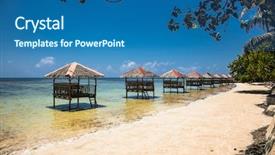  Presentation with puerto princesa - Beautiful presentation featuring harimau - hartman beach in puerto princesa backdrop and a ocean colored foreground