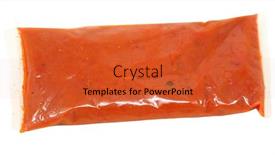  Presentation with sauce - Presentation consisting of harissa-sauce-packet-with-clipping background and a red colored foreground