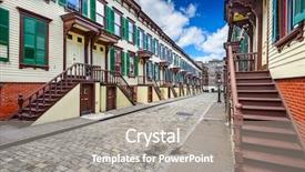  Presentation with harlem - PPT theme featuring harlem - new york city usa background and a gray colored foreground