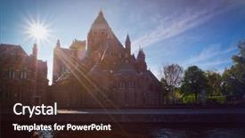  Presentation with harlem - Theme featuring harlem cathedral of saint bavo background and a wine colored foreground