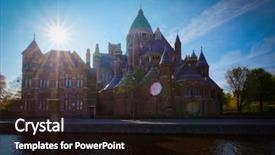  Presentation with harlem - Colorful PPT theme enhanced with harlem cathedral of saint bavo backdrop and a wine colored foreground