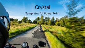  Presentation with motorcycle - Slide set with harley - close up of a motorcycle background and a light blue colored foreground