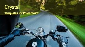  Presentation with motorcycle - Colorful slides enhanced with harley - close up of a motorcycle backdrop and a tawny brown colored foreground