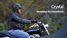  Presentation with motorbike - Audience pleasing theme consisting of harley - man enjoys his sunday afternoon backdrop and a tawny brown colored foreground