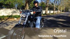  Presentation with motorbike - Cool new presentation with harley - man enjoys his sunday afternoon backdrop and a coral colored foreground