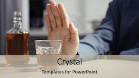  Presentation with alcohol - Colorful slide deck enhanced with harmful - man rejecting glass of alcohol backdrop and a soft green colored foreground