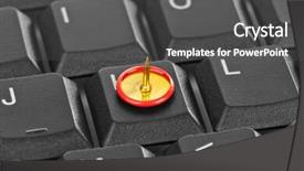  Presentation with computer keyboard and mouse - Presentation theme having internet harmful - pin on computer keyboard background and a dark gray colored foreground
