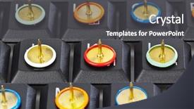  Presentation with keyboard - PPT theme having internet harmful - pins on computer keyboard background and a  colored foreground
