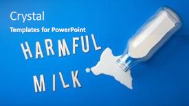  Presentation with lactose - Colorful slide set enhanced with harmful-milk-word-text-letters backdrop and a teal colored foreground