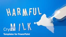  Presentation with lactose - PPT theme enhanced with harmful-milk-word-text-letters background and a teal colored foreground